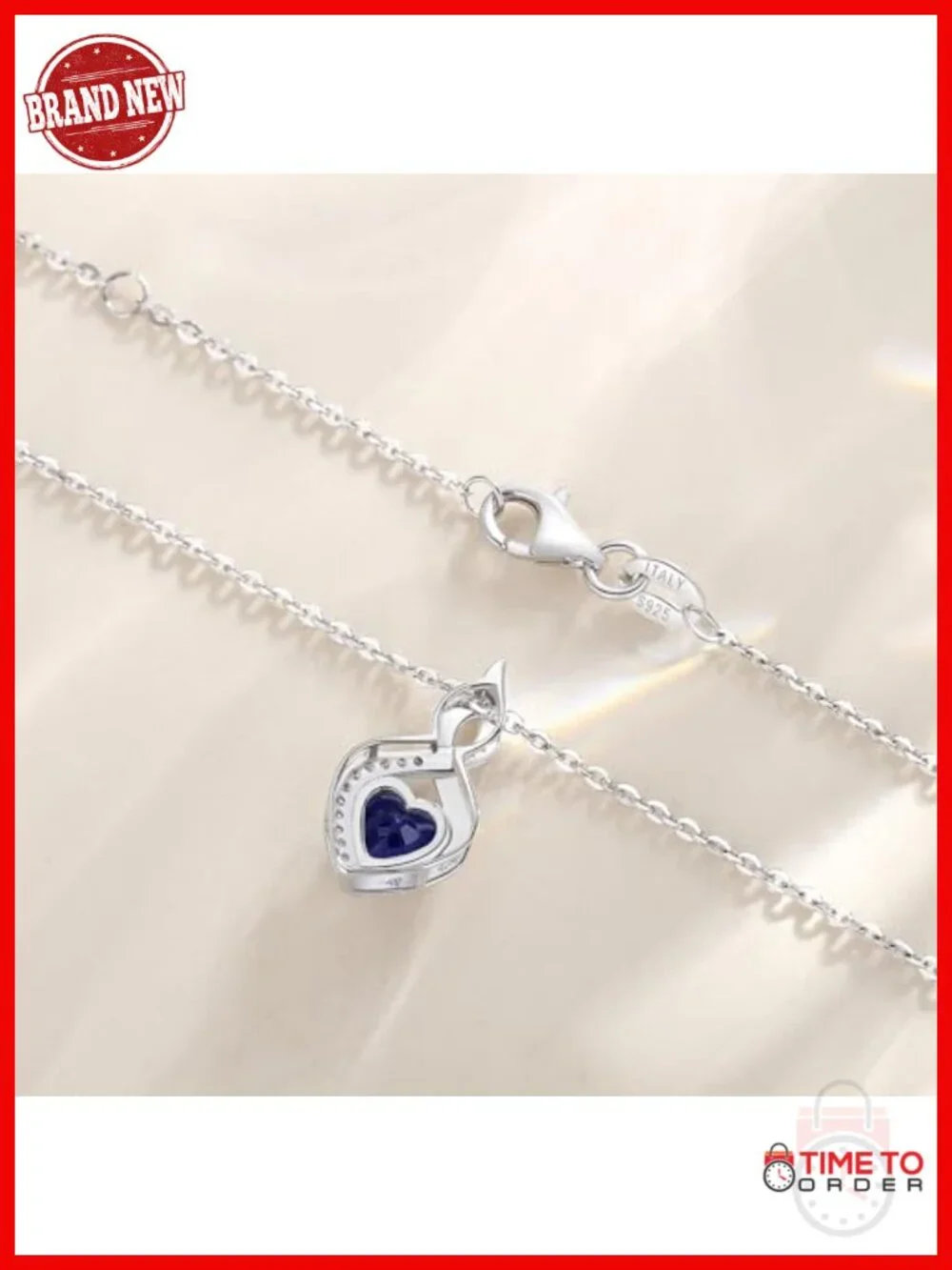14K Solid White Gold Heart Emerald Birthstone Pendant Necklace with Diamond